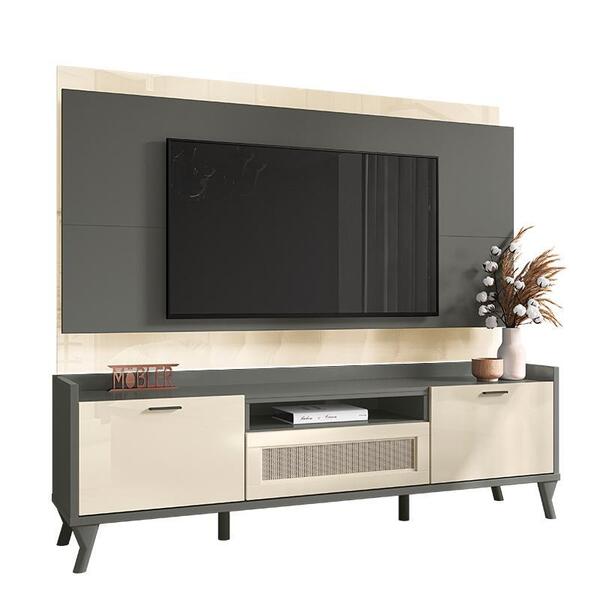 Rack Bancada Com Painel Arcade 1.8 Para Tv Até 60” - Pr Móveis