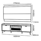 Rack Bancada Com Painel Arcade 1.8 Para Tv Até 60 Speciale Ho