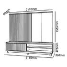 Rack Bancada Com Painel Arcade Ripado 2.1 Para Tv Até 75” - P