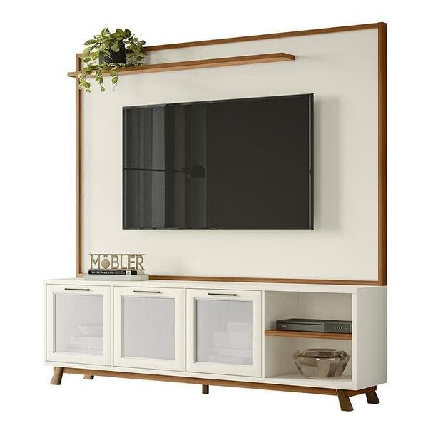 Tv Rack Arcade Rack Bancada Com Painel Arcade Usinado 1.9 Para Tv Até 75” - Pr Móveis ...