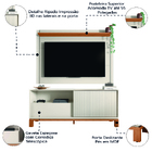 Rack Bancada Com Painel Para Tv Até 55 Polegadas 1,50m Ripado