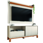 Rack Bancada Com Painel Para Tv Até 55 Polegadas 1,50m Ripado