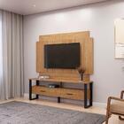 Rack Bancada Com Painel Para Tv Até 60'' Estilo Industrial F5