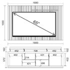 Rack Bancada Com Painel Ripado Para Tv Até 65 Polegadas 1,80m