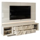 Rack Bancada Com Painel Tv Até 75 Pol. Gavetas 3d Pirâmide Co