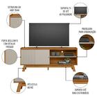 Rack Bancada De Tv 65 Polegadas Arum L06 Nature/off White - M