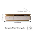 Rack Bancada Decoração Sala Estar Tv’s Até 75 Polegadas 3 Por