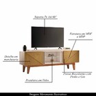 Rack Bancada Decorativa 1.6 Ascensore Pés Madeira Off White/c