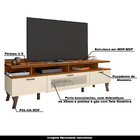 Rack Bancada Decorativo 160cm Mônaco Nature/off White G44 - G