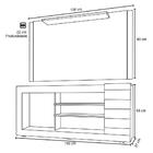 Rack Bancada E Painel Para Tv Até 55 Pol. Off White Buriti