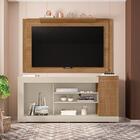 Rack Bancada E Painel Para Tv Até 55 Pol. Off White Buriti