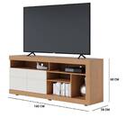 Rack Bancada Elis 160cm Freijó Off White Matte Tana Decor