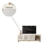 Rack Bancada Ester Tv 75 190cm 3 Portas Mel Off White Bnn Dec
