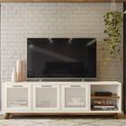 Rack Bancada Ester Tv 75 190cm 3 Portas Mel Off White Bnn Dec