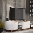 Rack Bancada Flow Branco/freijó - Ej Móveis