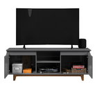 Rack Bancada Flow Cinza/freijó – Ej Móveis