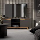 Rack Bancada Flow Preto/freijó – Ej Móveis