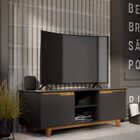 Rack Bancada Flow Preto/freijó – Ej Móveis