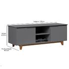 Rack Bancada Flow Tv 55 Polegadas Pés Madeira 2 Portas Pratel