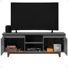 Rack Bancada Flow Tv 55 Polegadas Pés Madeira 2 Portas Pratel