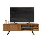 Rack Bancada Francis Porta Deslizante Frisada Para Tv Até 70”