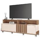 Rack Bancada Graci 1.8 Com Mesa De Centro Cadenza Castanho Of