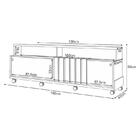 Rack Bancada Graci 1.8 Com Mesa De Centro Cadenza Castanho Of