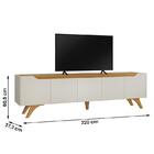 Rack Bancada Grecia 4 Portas 1 Gaveta Com Pés Madeira Maciça