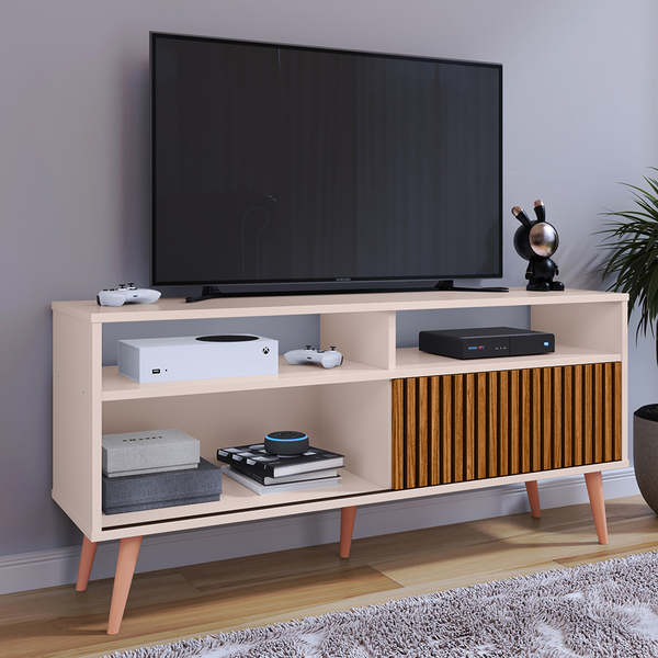 Rack Bancada Home Samba Estante Tv 55 Polegadas Nicho Porta Correr