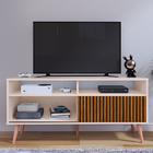 Rack Bancada Home Samba Estante Tv 55 Polegadas Nicho Porta C