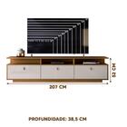 Rack Bancada Home Theater Para Tv Até 75 Polegadas 3 Portas 2