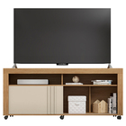 Rack Bancada Joy Até 60 Polegadas Buriti/off White - Caemmun