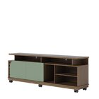 Rack Bancada Jurere 1800 Para Tv De 75" Amendoa/hortela - Col