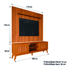 Rack Bancada King Com Painel Para Tv Até 75 Polegadas 1,79m A