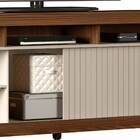 Rack Bancada Leve 180cm Tv 65 1 Porta Caiena Creme Tana Decor