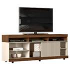 Rack Bancada Leve 180cm Tv 65 1 Porta Caiena Creme Tana Decor