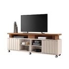 Rack Bancada Liz Tv 70 180cm 2 Portas Off White Nature Tana D