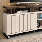 Rack Bancada Luiza Tv 50 136cm 1 Porta Off White Deck Tana De