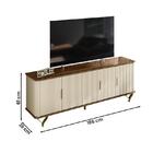 Rack Bancada Metallic 1.7 Com Portas Ripadas E Pés De Metal