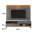 Rack Bancada Michigan Com Painel Malibu Para Tv Até 75” - Luk