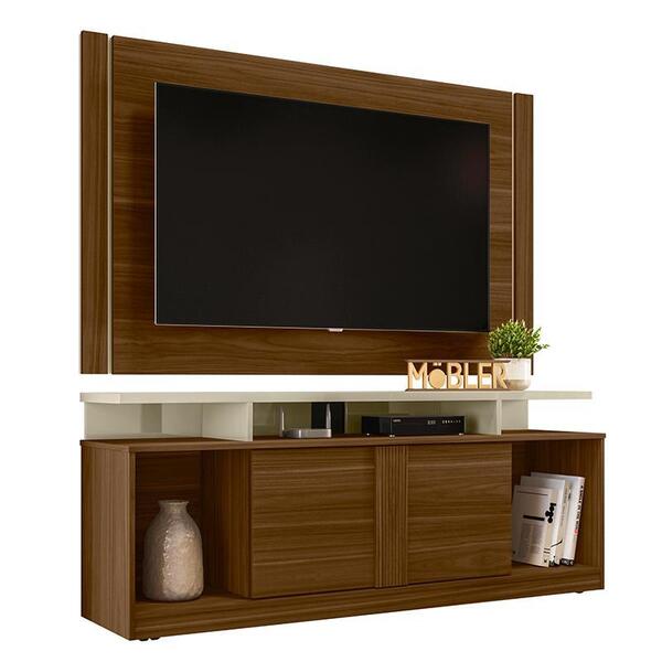 Rack Bancada Milan Com Painel Real - Pr Móveis