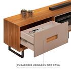 Rack Bancada Moderna Tv Até 75 Polegadas Griz Carvalho Nobre