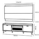Rack Bancada Painel Para Tv Até 75” Dunamis 180 Cm Estante Ma