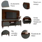 Rack Bancada Painel Para Tv Até 75” Dunamis 180 Cm Estante Ma