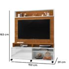 Rack Bancada Painel Suspenso Estante Tv 60? Austin Branco