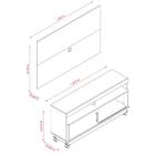 Rack Bancada Painel Suspenso Tv Até 50´´ Fendi/naturale