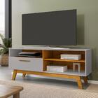 Rack Bancada Paladio Paratv 55 Pol. Com Pes De Madeira