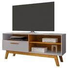 Rack Bancada Paladio Paratv 55 Pol. Com Pes De Madeira