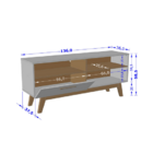 Rack Bancada Paladio Paratv 55 Pol. Com Pes De Madeira