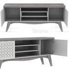 Rack Bancada Para Sala De Estar Com 02 Portas Lis Off White/c